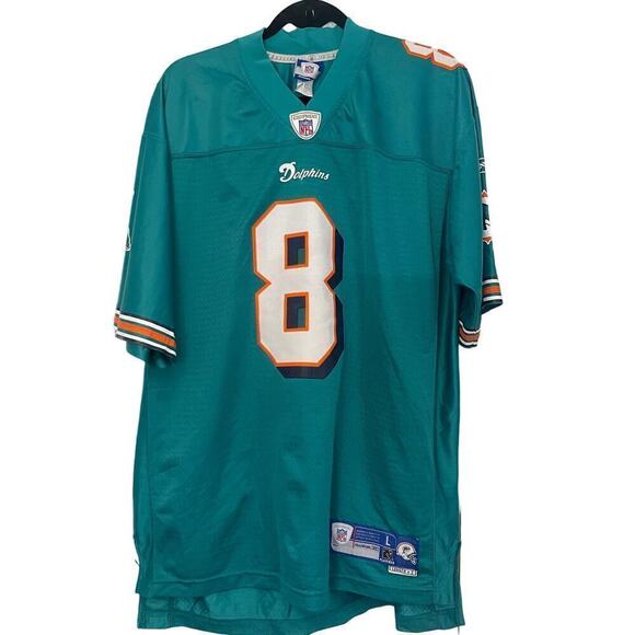 Vintage REEBOK Miami Dolphins Daunte Culpepper NFL Jersey Men's Large - Picture 1 of 9